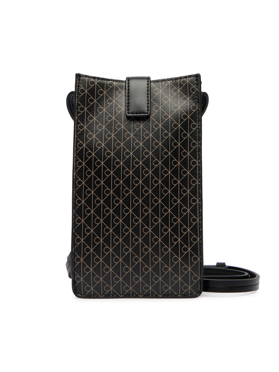 Calvin Klein Calvin Klein Geantă pentru telefon Emblem Aop Phone Crossbody LV04F1115G Negru