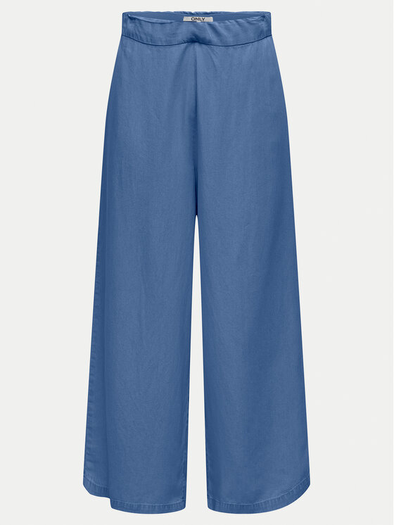 ONLY ONLY Kalhoty culottes Charis 15337936 Modrá Wide Leg