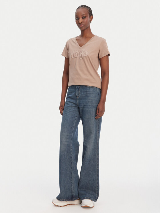 Liu Jo Sport Liu Jo Sport T-shirt TA6057 JS923 Bež Regular Fit