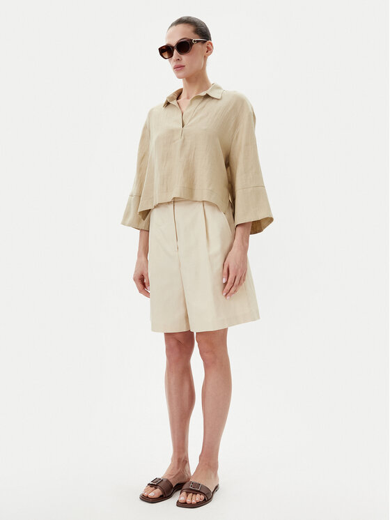 Weekend Max Mara Weekend Max Mara Bermudu šorti Ecuba 2515141032 Écru Regular Fit