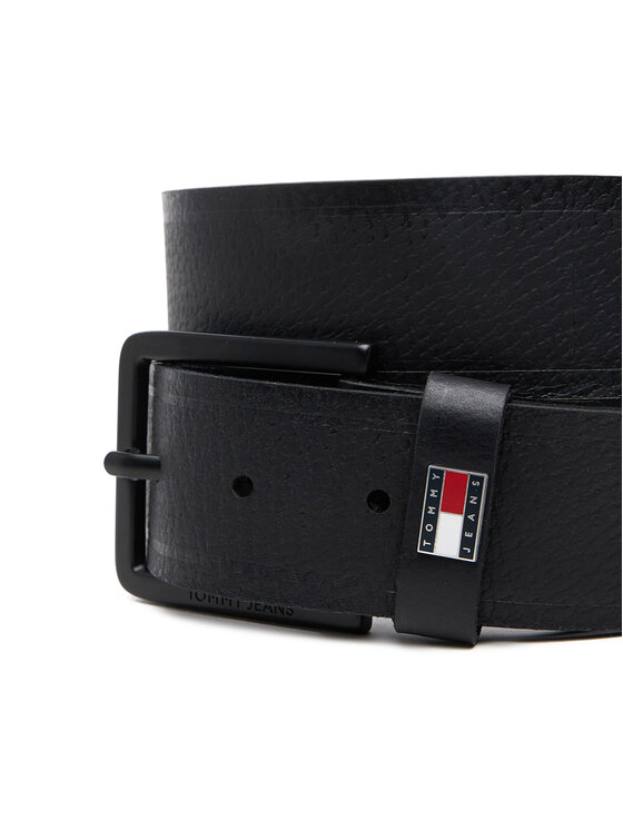 Tommy Jeans Tommy Jeans Чоловічий ремінь Tjm Elevated Flag Leather 3.5 AM0AM13291 Чорний