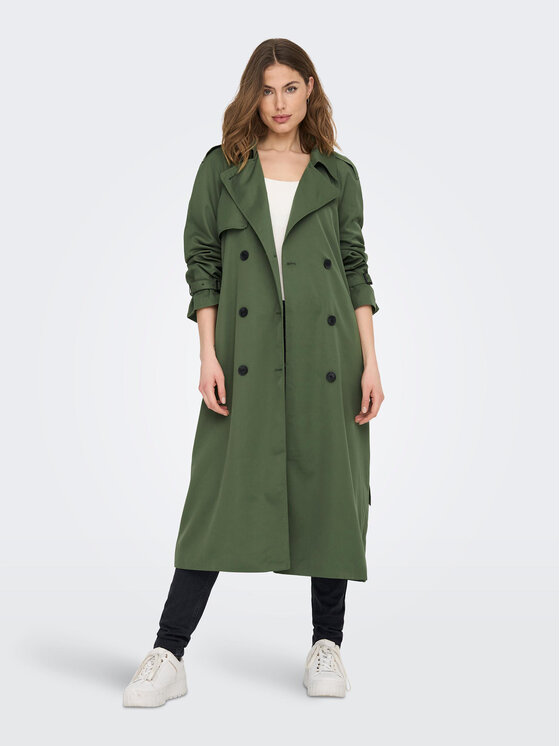 ONLY Trench Chloe 15242306 Zelena Regular Fit