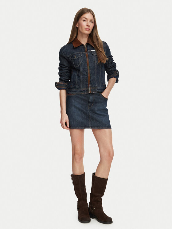 Guess Jeans Guess Jeans Spódnica jeansowa W6BD0Q D1804 Granatowy Regular Fit