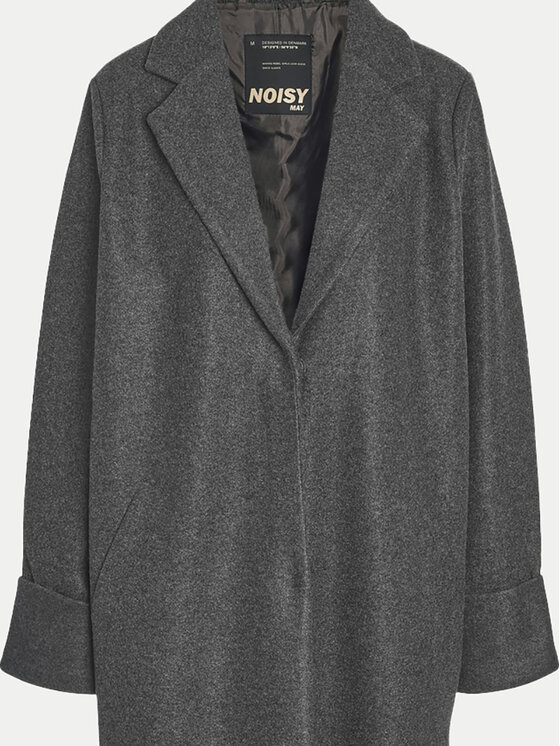Noisy May Noisy May Παλτό μεταβατικό Caddy 27031306 Γκρι Loose Fit