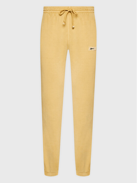 Reebok Reebok Donji dio trenerke Classics Natural Dye HK7088 Žuta Relaxed Fit