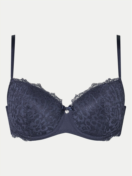 Hunkemöller Hunkemöller Biustonosz z fiszbiną Marine 206322 Granatowy
