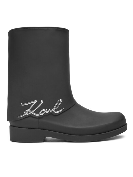 KARL LAGERFELD Gumáky Kalosh KL47064 Čierna