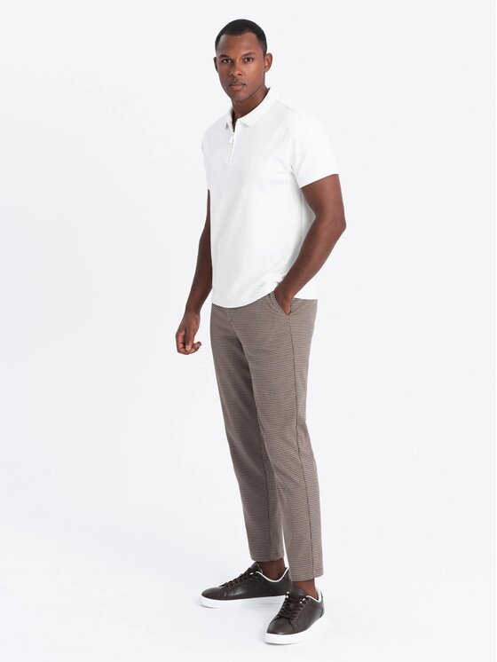 Ombre Ombre Polo OM-POSS-0132 Biały Regular Fit