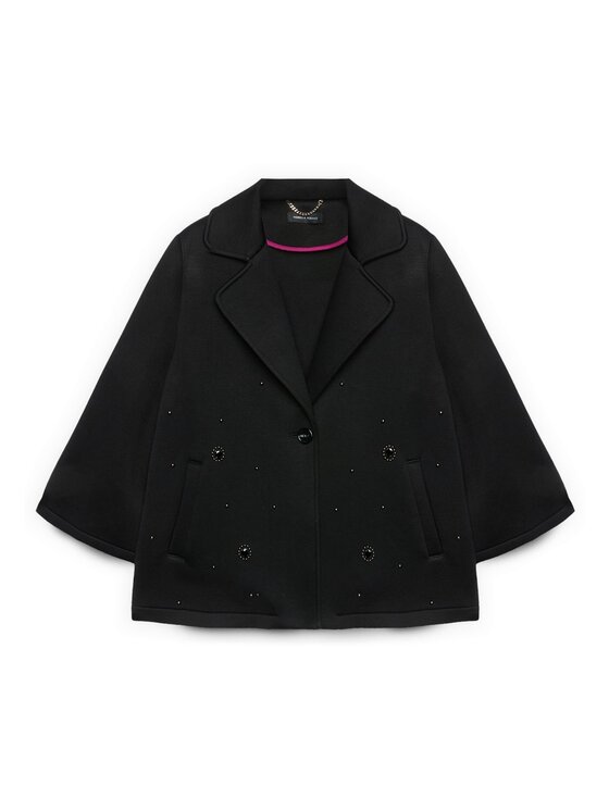 Fiorella Rubino Fiorella Rubino Cappotto invernale 8022T000370N033 Nero A-Line Fit