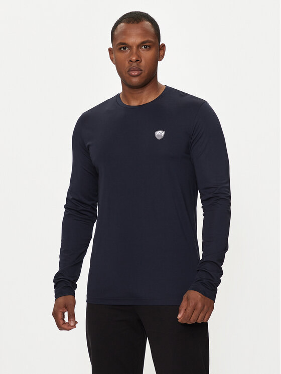 EA7 Emporio Armani S dlhými rukávmi 8NPT17 PJRGZ 1562 Čierna Regular Fit
