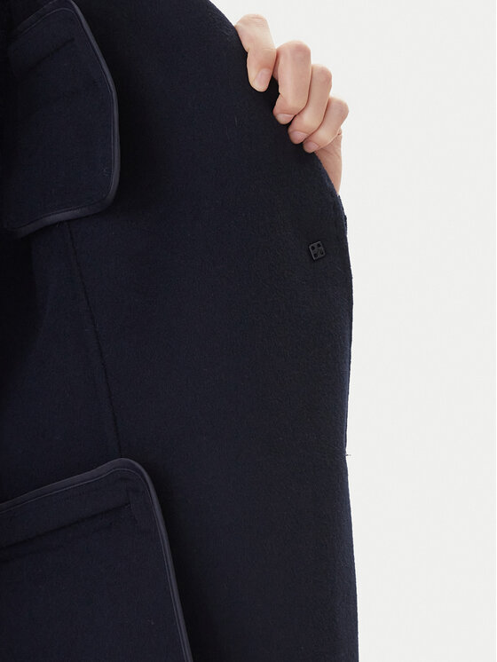 ViCOLO ViCOLO Вовняне пальто TF0005 Cиній Regular Fit