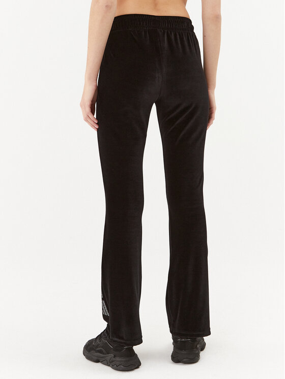 2005 2005 Παντελόνι φόρμας Velour Μαύρο Straight Fit