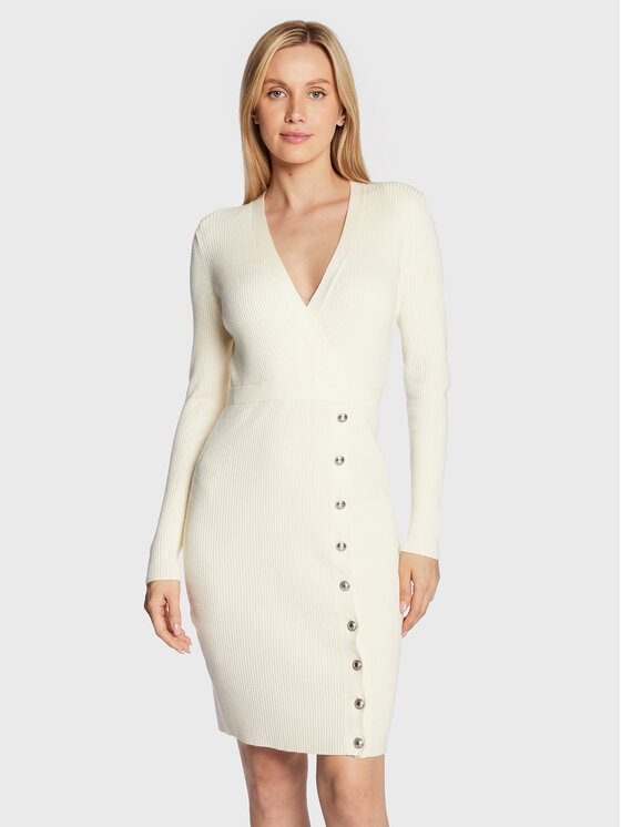 Guess Guess Strickkleid W2BK39 Z2V42 Beige Slim Fit