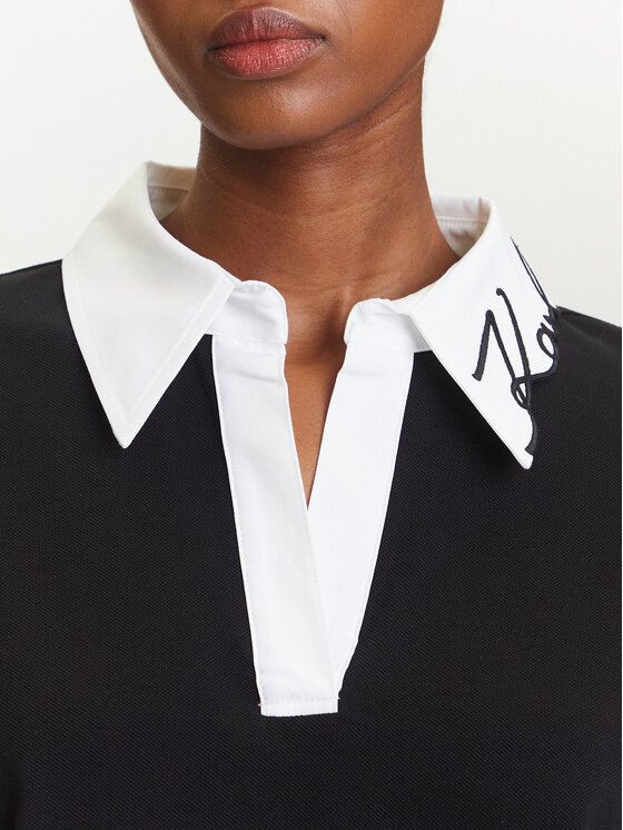 KARL LAGERFELD KARL LAGERFELD Polokošeľa A3W17113 Čierna Regular Fit