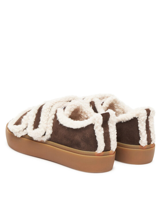 Inuikii Inuikii Sneakers Shearling Low Velcro 1001.001.0231 Braun