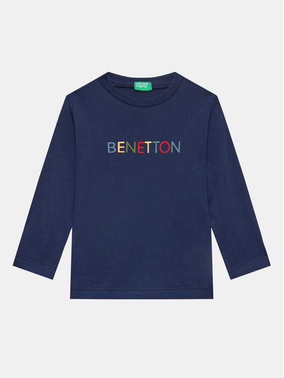 United Colors Of Benetton Bluză 3I1XG10A8 Bleumarin Regular Fit