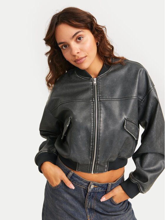 JJXX JJXX Jacke aus Kunstleder Tora 12262126 Schwarz Regular Fit