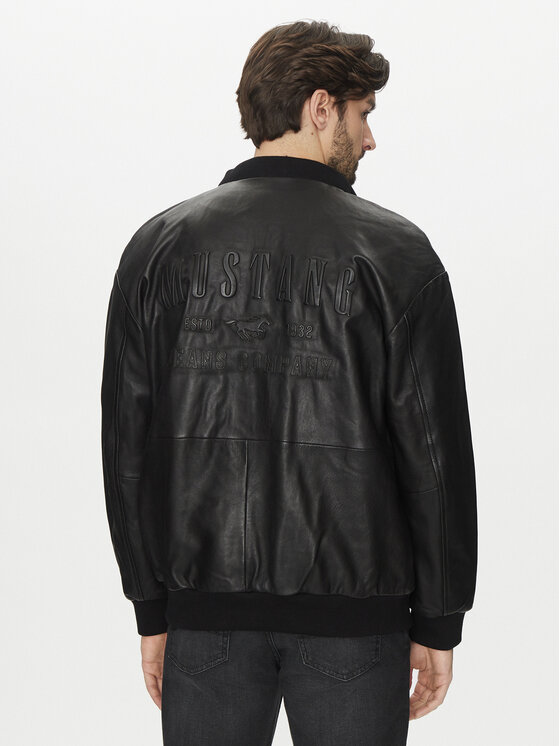 Mustang Mustang Lederjacke Matera 310-24-056 Schwarz Regular Fit