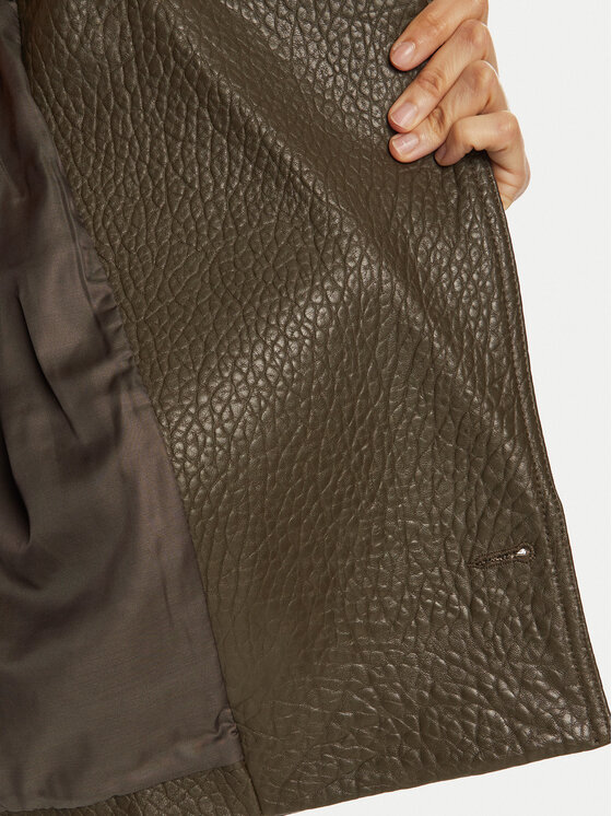 Miss Sixty Miss Sixty Kožená bunda 6L4LJ1700000 Khaki Regular Fit