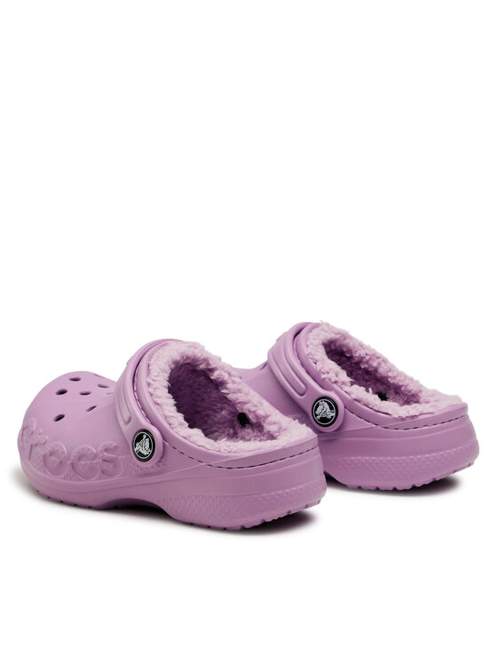 Crocs Crocs Šľapky Baya Lined Clog K 207500-5Q5 Fialová