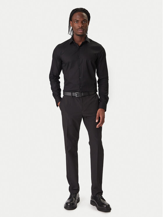 Calvin Klein Calvin Klein Риза LV019EU006 Черен Slim Fit