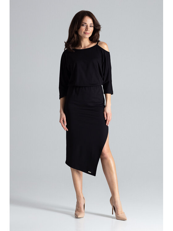 Lenitif Lenitif Vestito K479 Nero Regular Fit