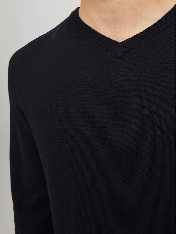 Jack&Jones Jack&Jones Sweter 12137194 Czarny Regular Fit