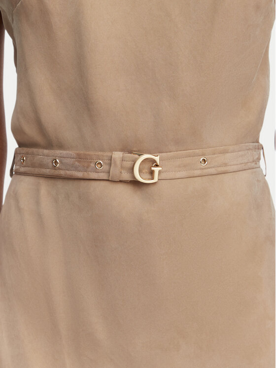 Guess Guess Ikdienas kleita W6GK50 W1950 Tumši bēša Regular Fit