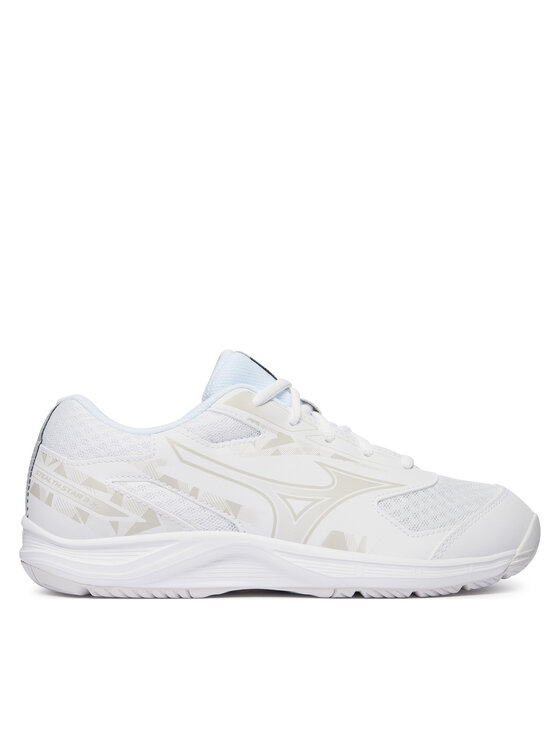 Mizuno Mizuno Čevlji za športe v zaprtih prostorih Stealth Star 3 Jr. X1GC2507 Bela