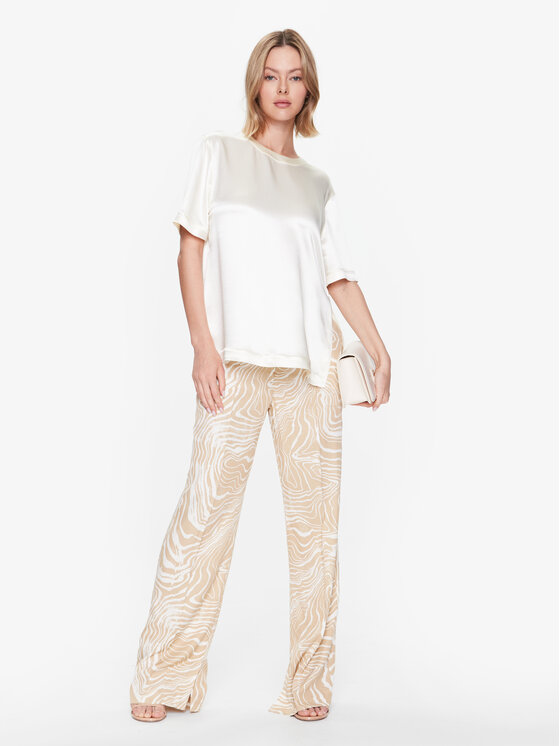Pantaloni di tessuto Wave Print Wide K20K205220