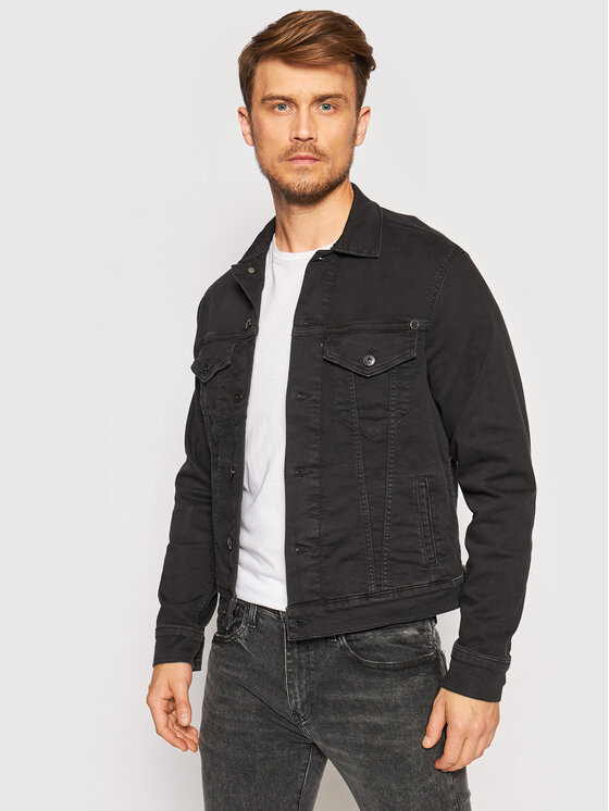 Pepe Jeans Kurtka jeansowa GYMDIGO Pinner PM400908 Czarny Regular Fit