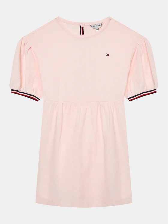 Tommy Hilfiger Kleid für den Alltag KG0KG07189 M Rosa Regular Fit