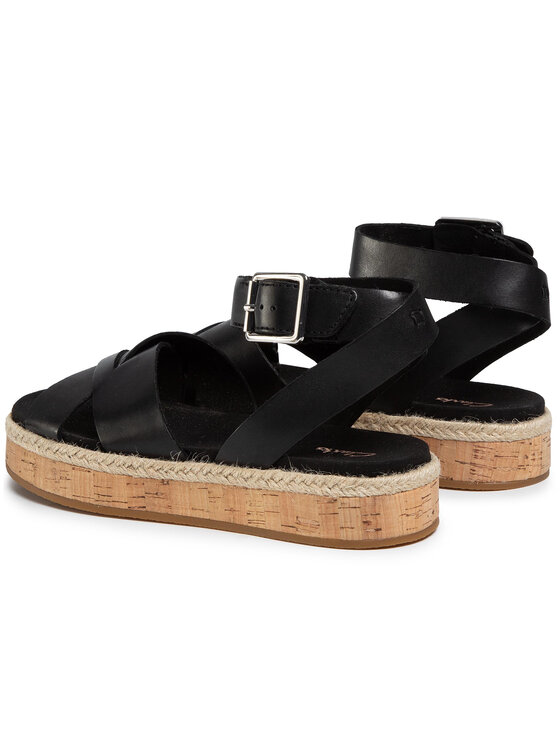 Clarks Clarks Espadrilės Botanic Poppy 261504384 Juoda