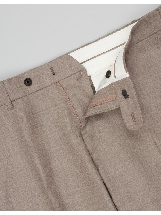 Borgio Borgio Spodnie garniturowe zimone Beżowy Slim Fit