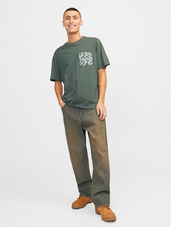 Jack & Jones Jack & Jones T-Shirt Lafayette 12250435 Zielony Standard Fit