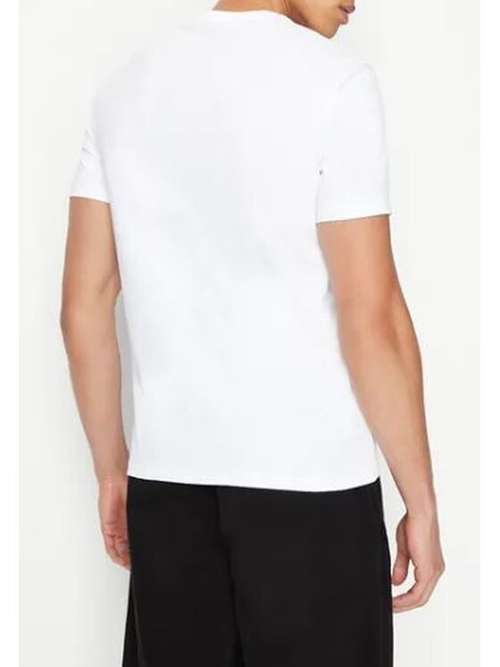 Armani Exchange Armani Exchange T-Shirt 6LZTCF ZJ5LZ 1100 Biały Regular Fit