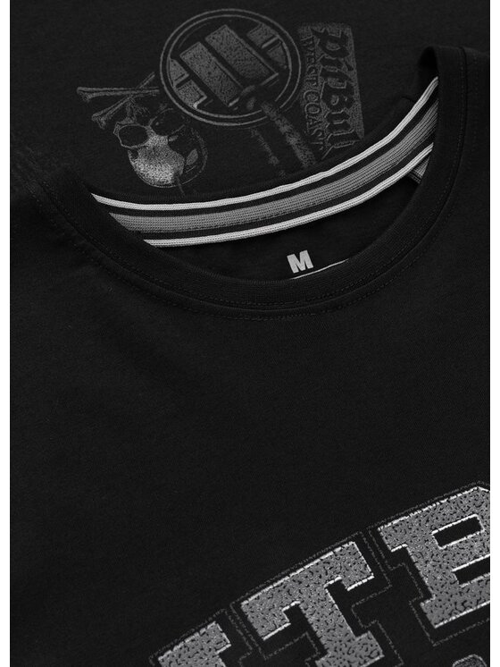 PITBULL PITBULL T-Shirt Koszulka Born in 1989 L Czarny Regular Fit