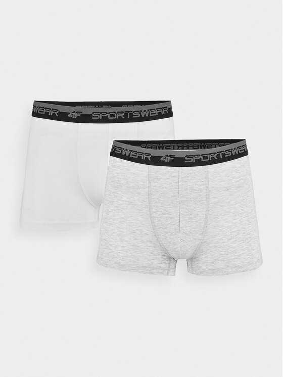 4F 4F Set di 2 boxer 4FWSS24UBXSM036 Bianco