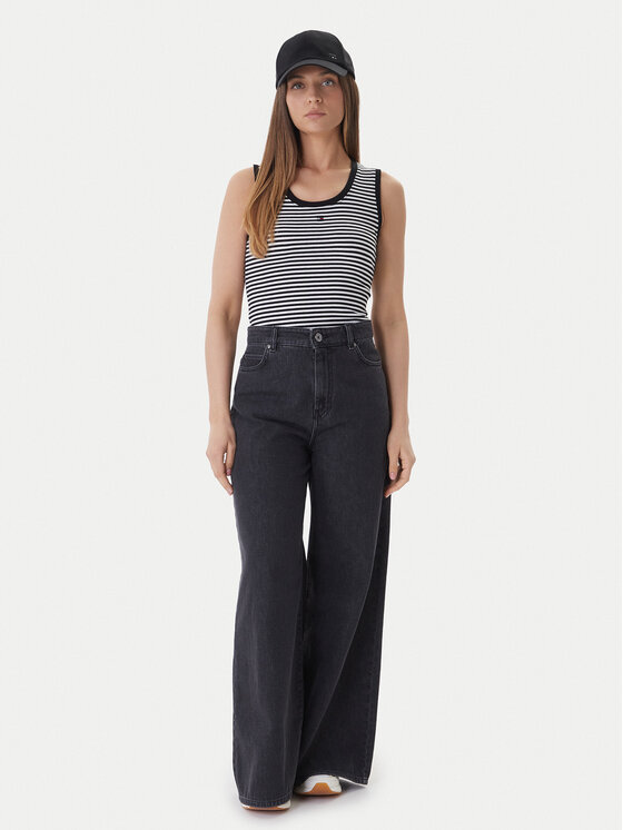 Tommy Jeans Tommy Jeans Felső Essential DW0DW20673 Fekete Regular Fit