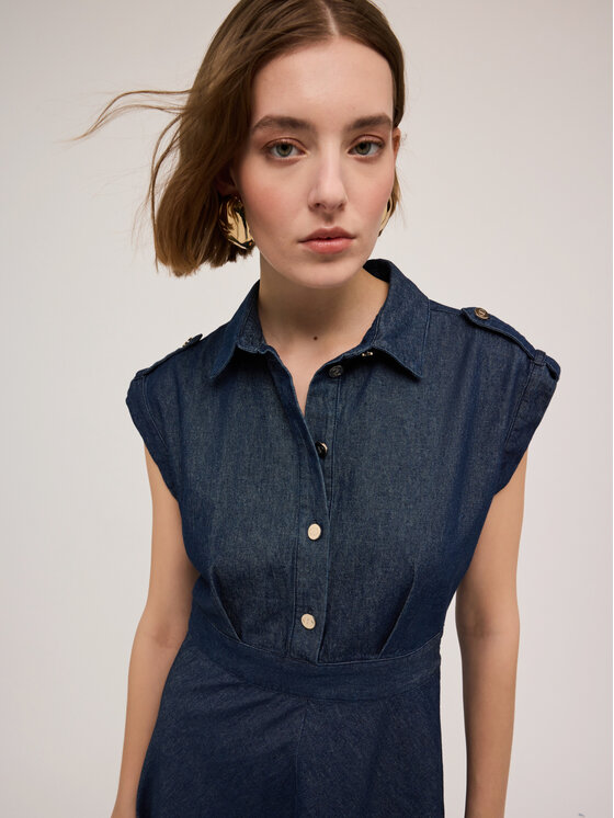 Motivi Motivi Vestito da giorno 7157Q003233N034 Blu Slim Fit