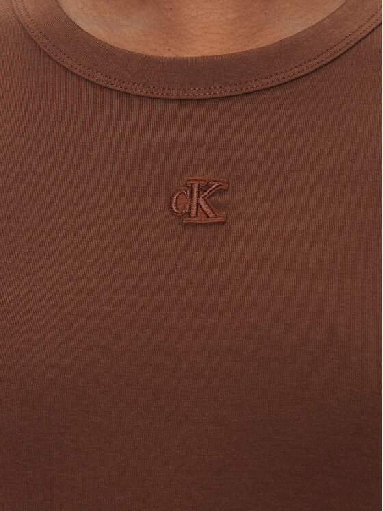 Calvin Klein Jeans Calvin Klein Jeans Každodenní šaty LV047C240G Hnědá Slim Fit