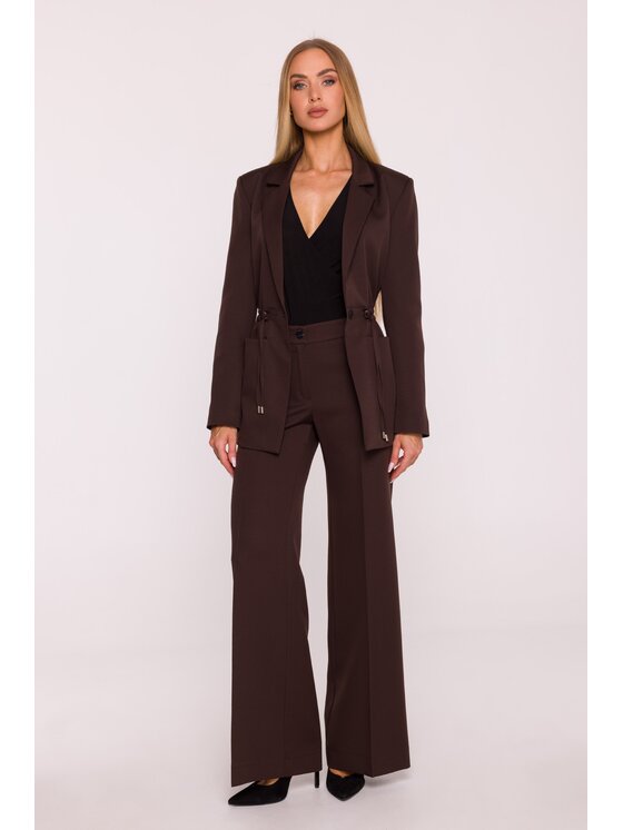Made of Emotion Made of Emotion Marynarka M873 Brązowy Modern Slim Fit