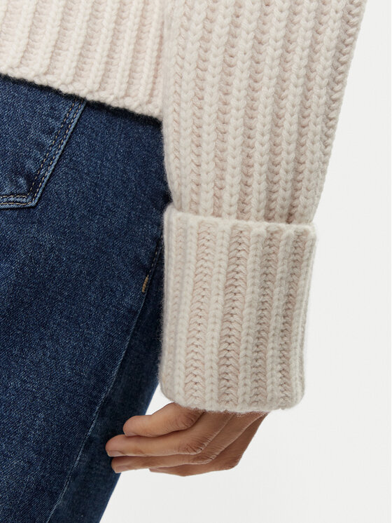 Calvin Klein Calvin Klein Krekls ar augstu apkakli K20K207439 Écru Regular Fit