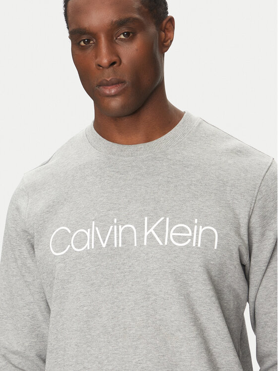 Calvin Klein Calvin Klein Bluza Logo K10K104059 Szary Regular Fit