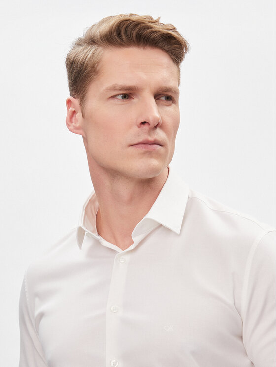 Calvin Klein Calvin Klein Košulja K10K112305 Bijela Slim Fit