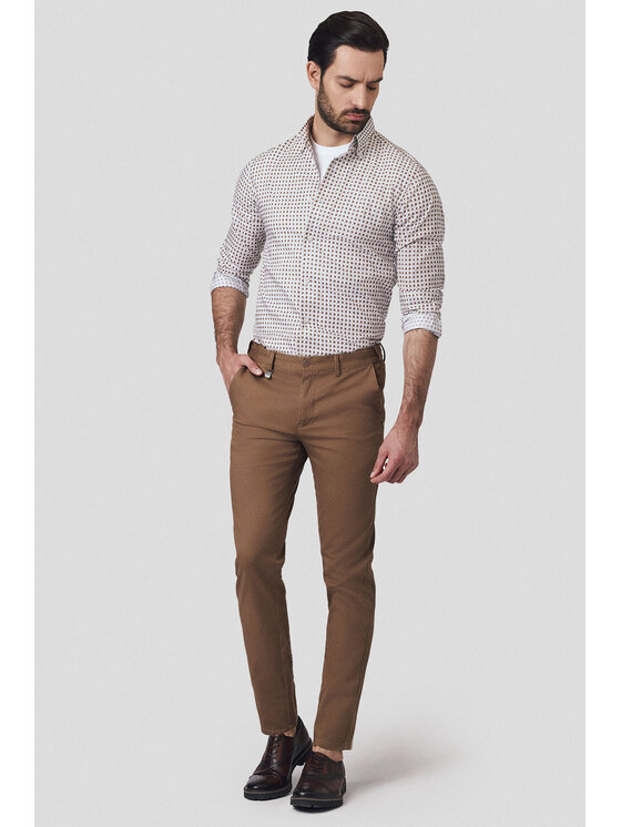 Lancerto Lancerto Chinosy Mikkeli SP082125000014 Beżowy Regular Fit