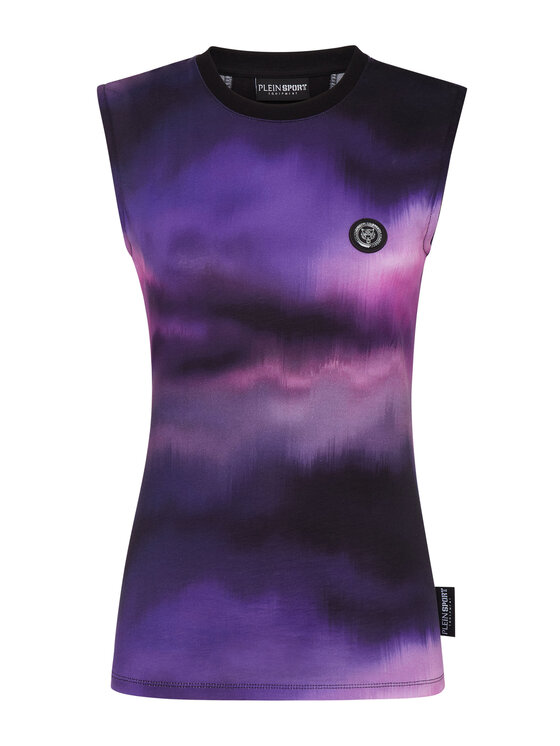 Plein Sport Plein Sport Top 6197 Fioletowy Regular Fit