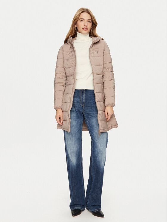 Guess Guess Пухено яке New Aleta V4YL05 WF3X0 Сив Regular Fit