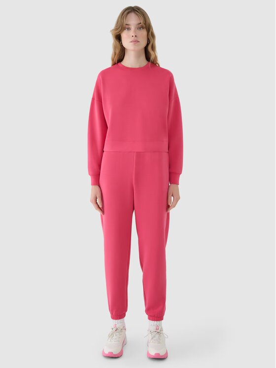 4F 4F Pantaloni da tuta 4FWSS25TTROF1010-54S Rosa Regular Fit