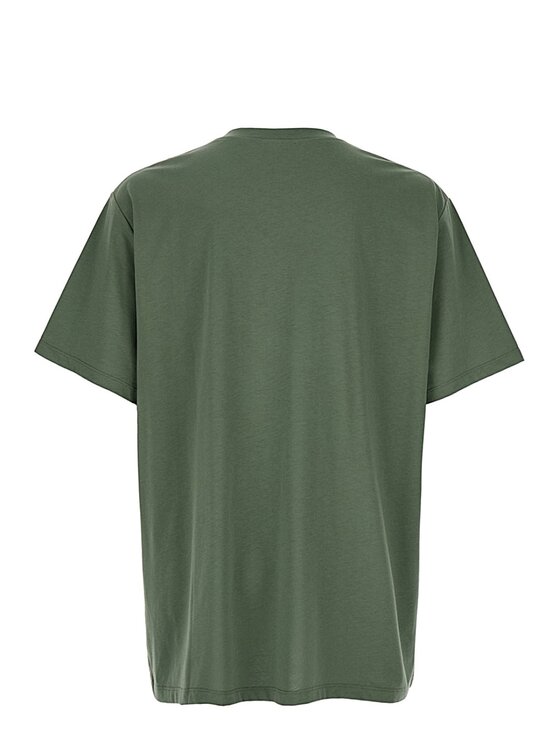 Balmain Balmain T-shirt EH1EG Verde Regular Fit